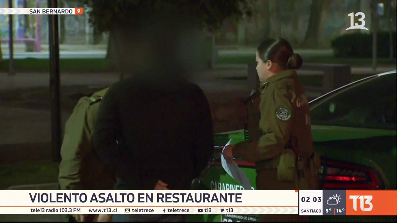 San Bernardo: delincuentes roban restaurante de comida china y sustraen veh  culo durante persecuci n