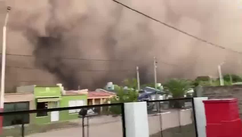 Tormenta de tierra en Gancedo Chaco