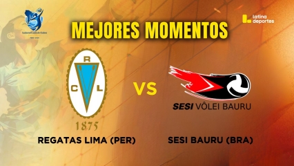 SUDAMERICANO DE VÓLEY - MEJORES MOMENTOS - FECHA 03 - Regatas Lima (Perú) vs Sesi Bauru (Brasil)